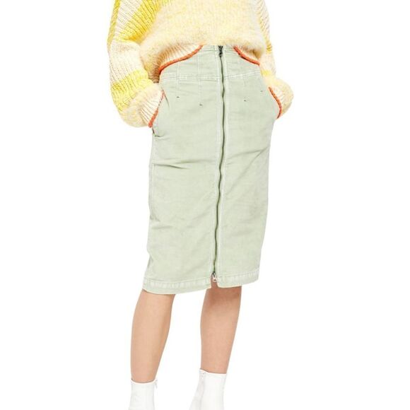 FP I Want It All corduroy midi pencil skirt. Sz 27 - Picture 1 of 4